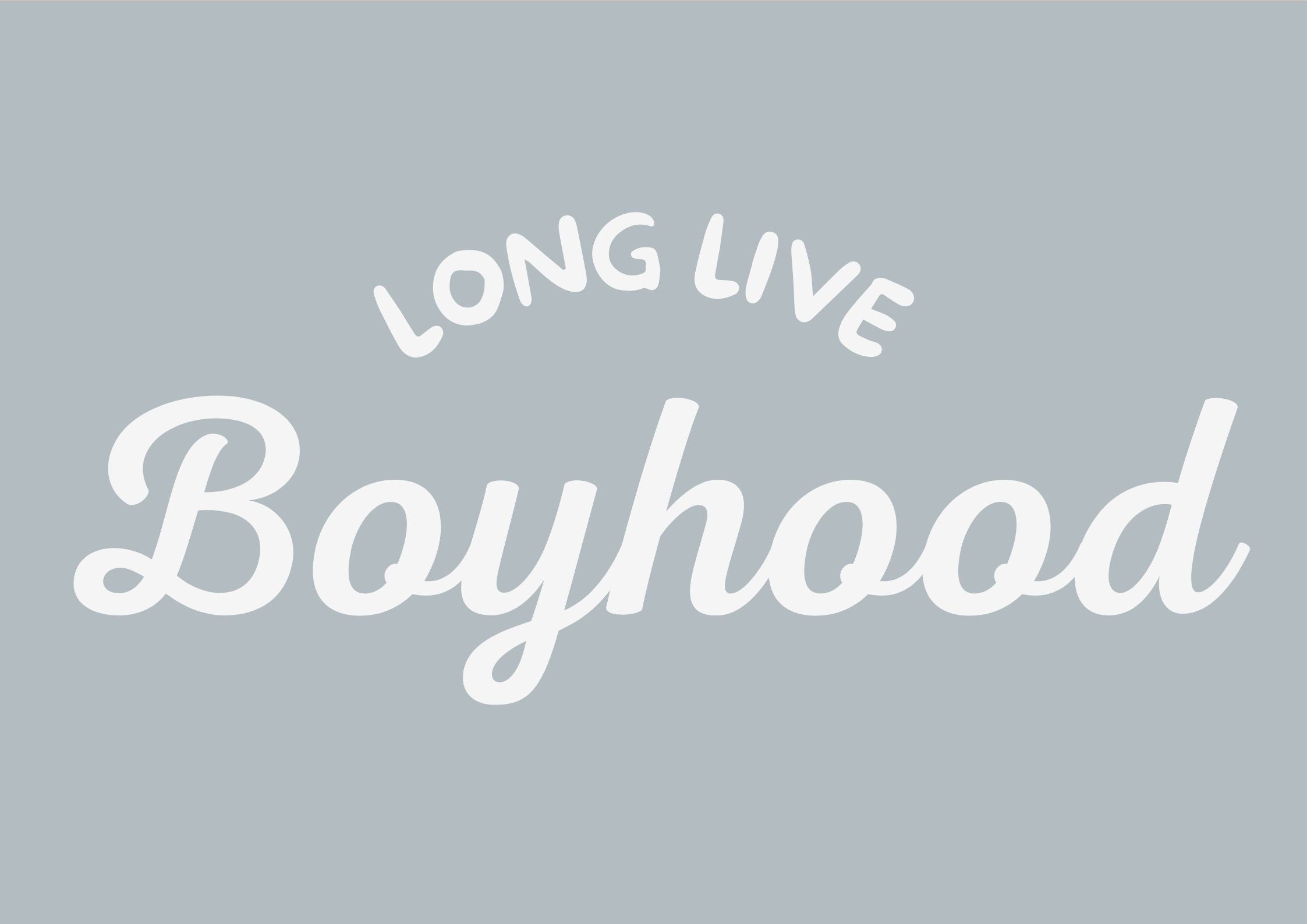 Long Live Boyhood dusty blue landscape style 2- Digital & Physical Print