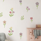 Pastel Wild Tulips Wall Decals