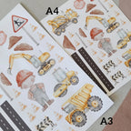 Construction Site Minis: Fabric Wall Decals