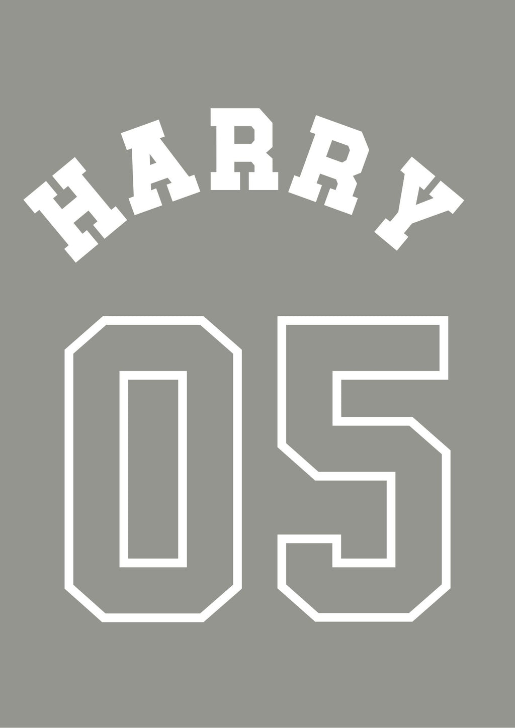 Personalised Name and Number Jersey Style 6 colours - Digital & Physical Print