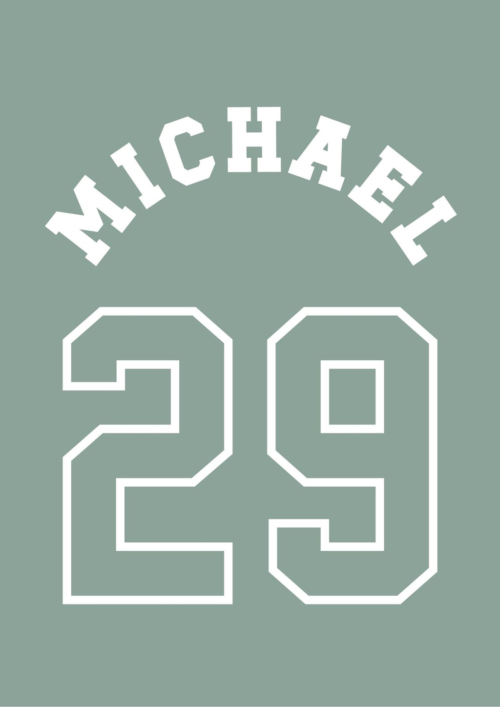 Personalised Name and Number Jersey Style 6 colours - Digital & Physical Print