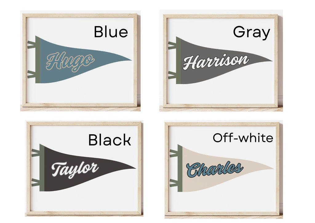 Personalised Pennant Flag - Digital & Physical Print: 4 colours