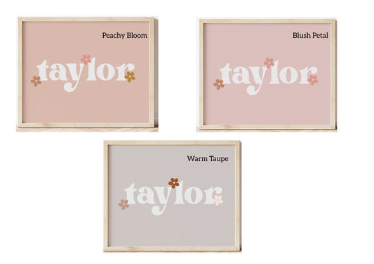 Personalised Daisy Retro Name Digital Print - Digital & Physical Print