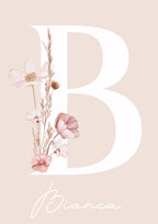 Personalised Initial Name Floral - Digital & Physical Print