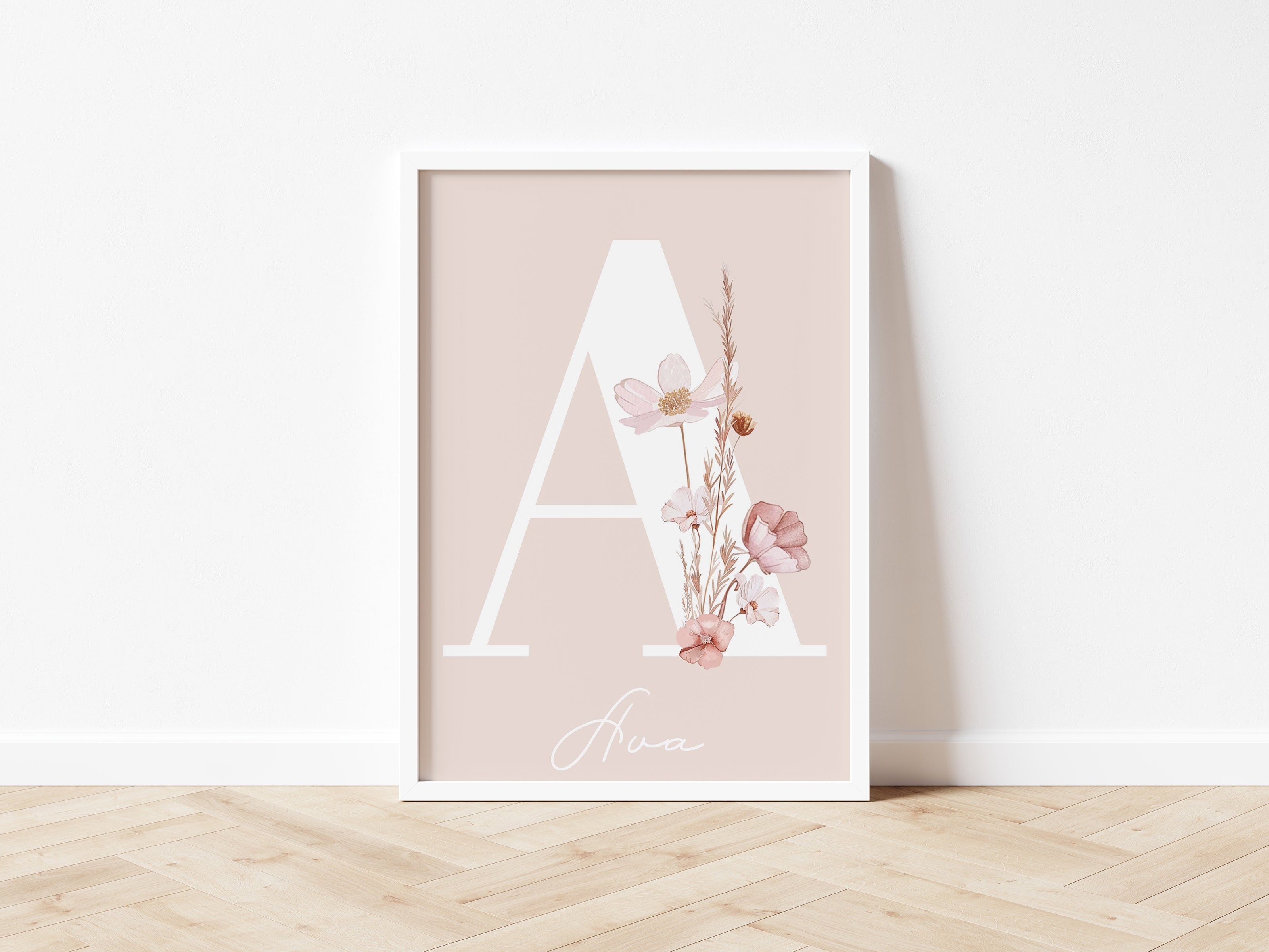 Personalised Initial Name Floral - Digital & Physical Print