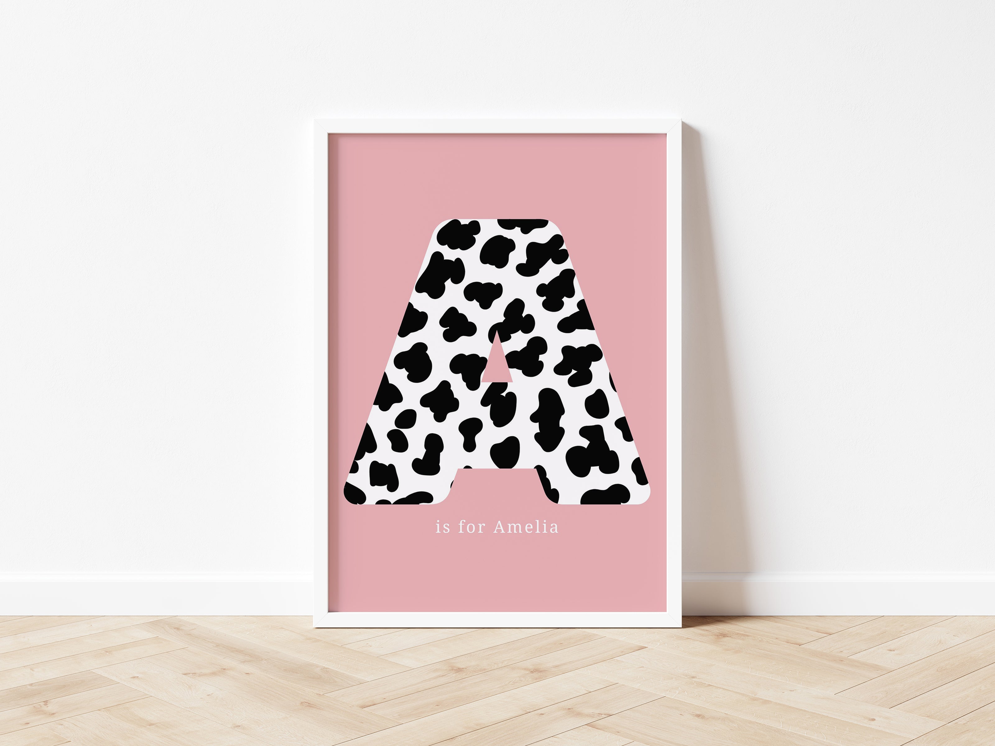 Personalised Initial Name Pink- Digital & Physical Print