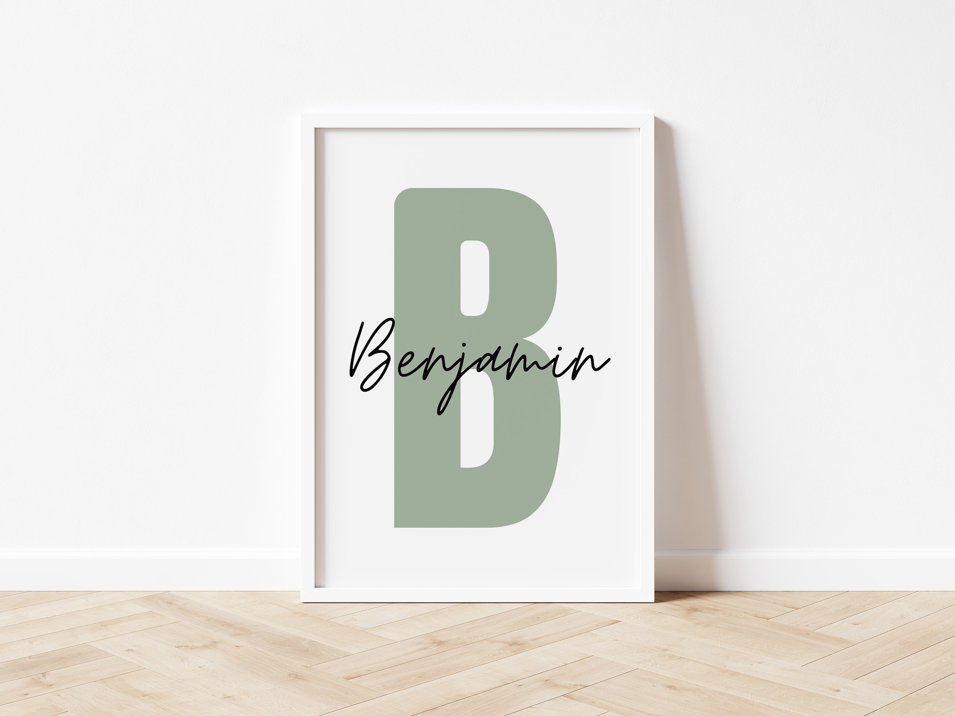 Personalised Initial Name Green - Digital & Physical Print
