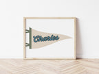 Personalised Pennant Flag - Digital & Physical Print: 4 colours