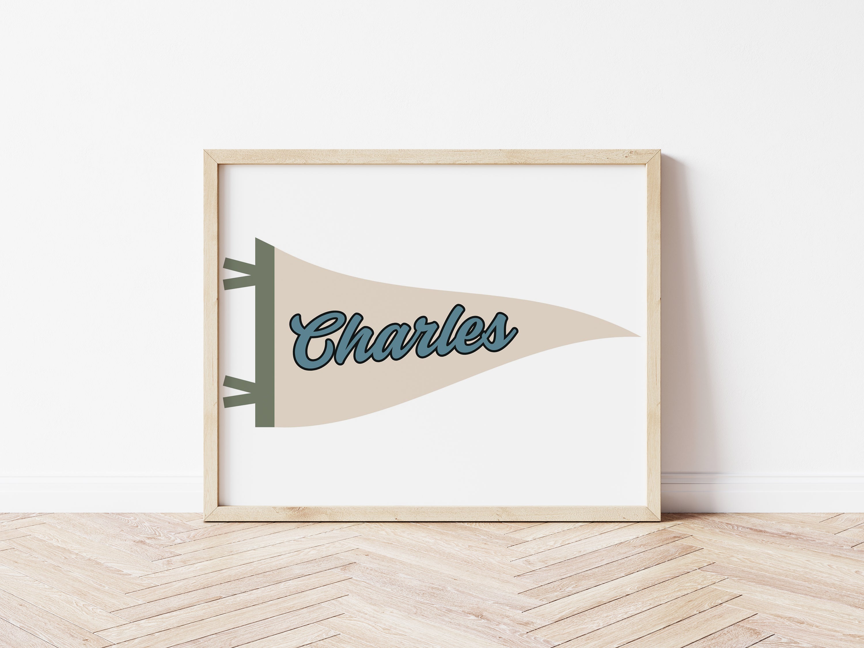 Personalised Pennant Flag - Digital & Physical Print: 4 colours