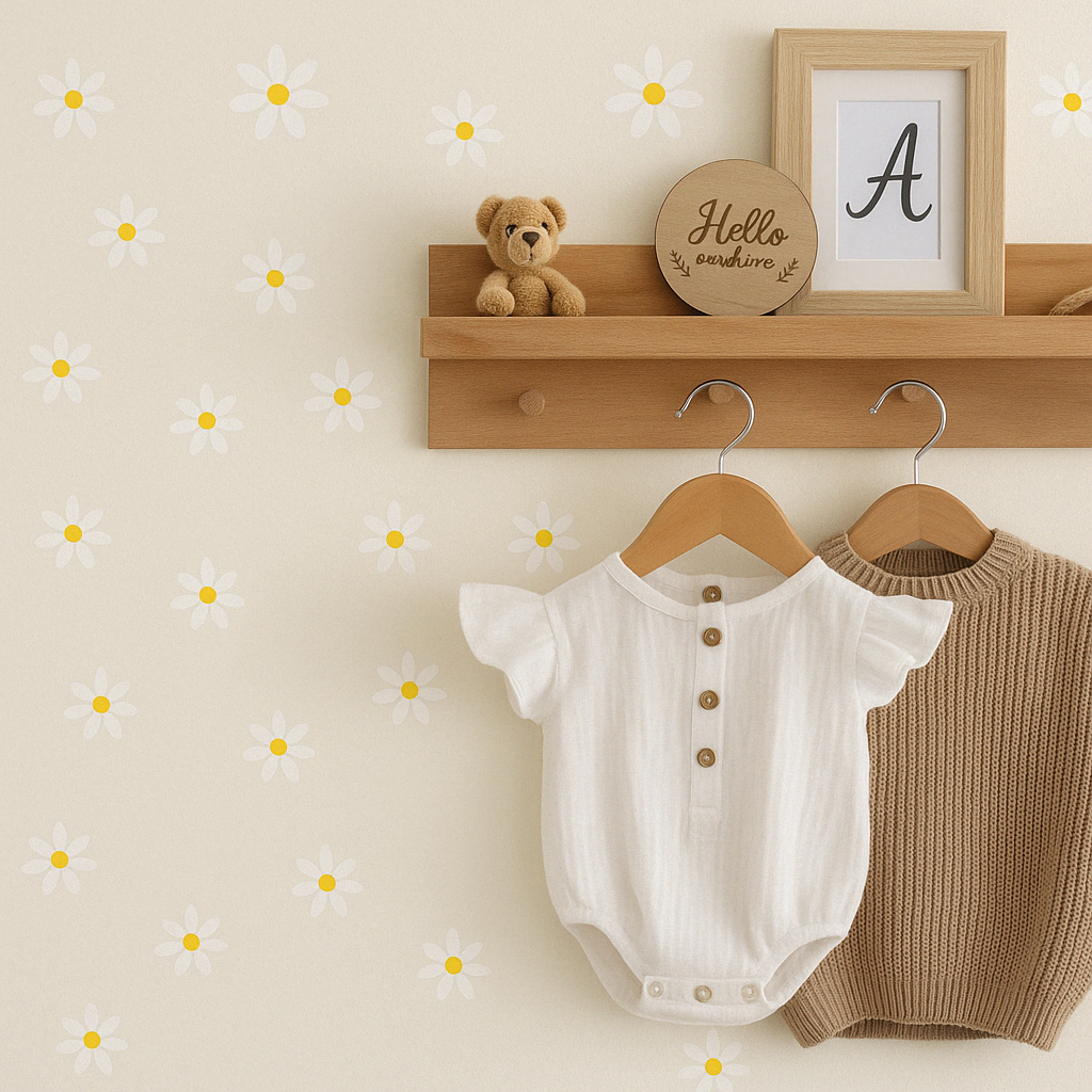 Small Simple Daisies Wall Decals
