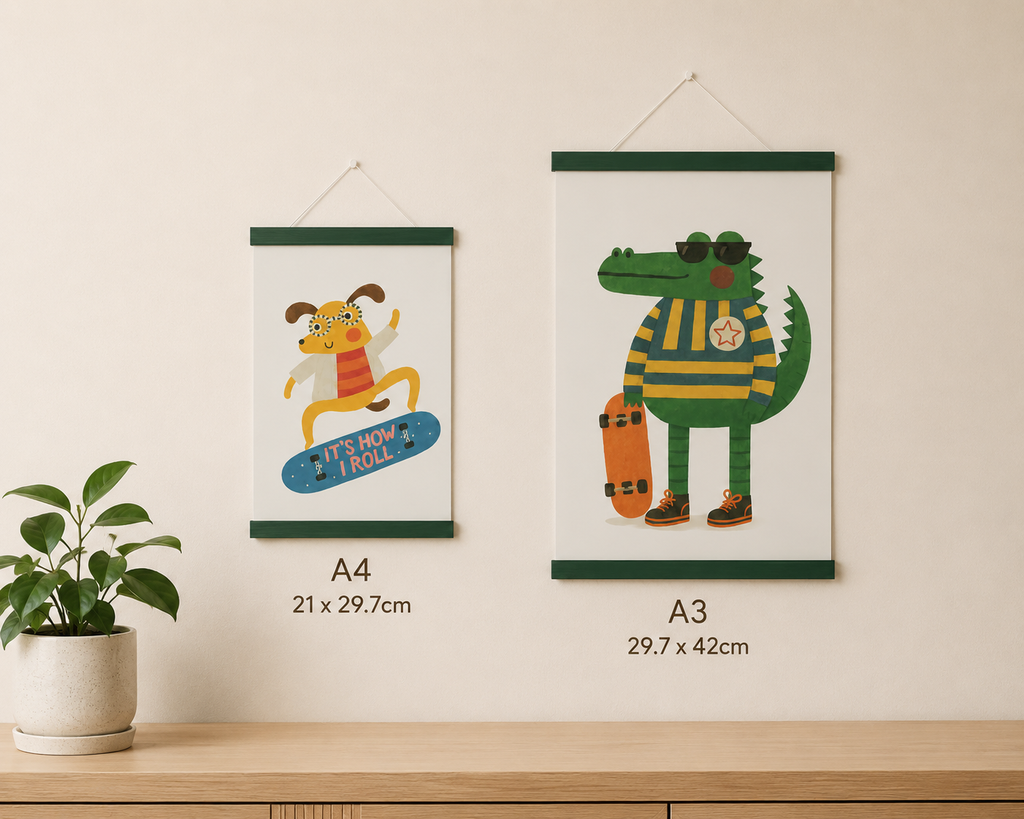 Wooden Magnetic Print Hanger (3 colours)