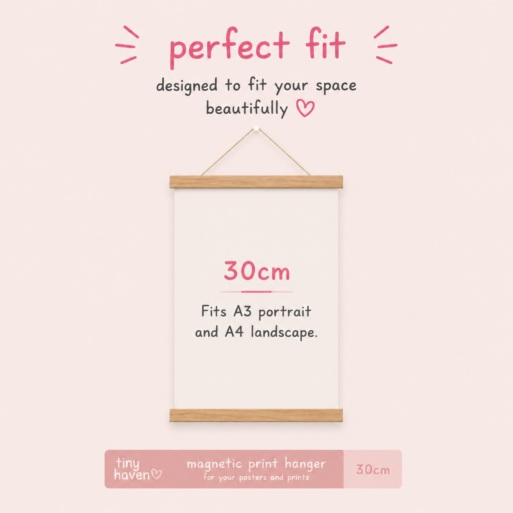 Wooden Magnetic Print Hanger (3 colours)