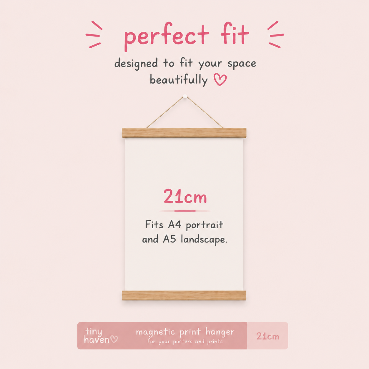 Wooden Magnetic Print Hanger (3 colours)