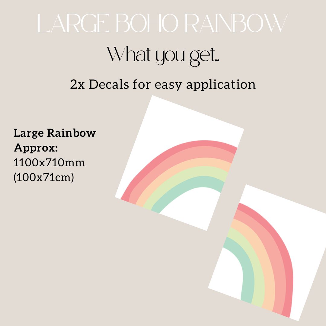 Large Rainbow Wall Decal