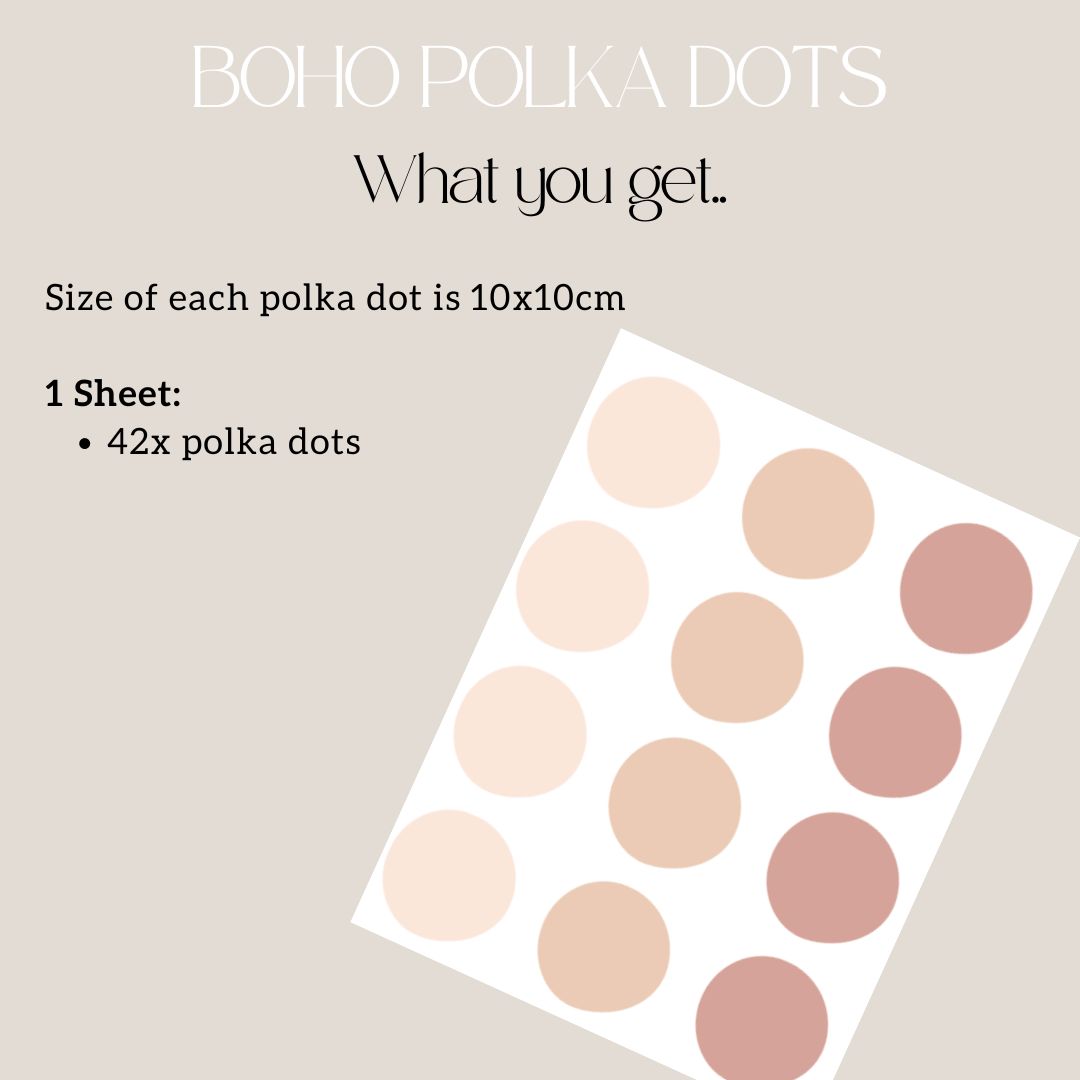 Boho Polka Dots Wall Decals: On sale