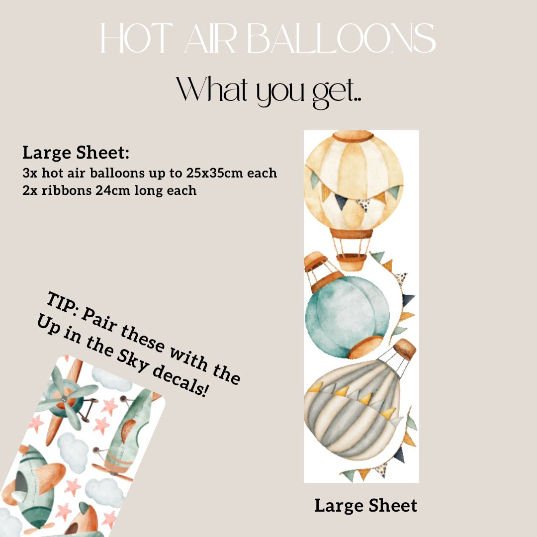 Hot Air Balloon Wall Decals