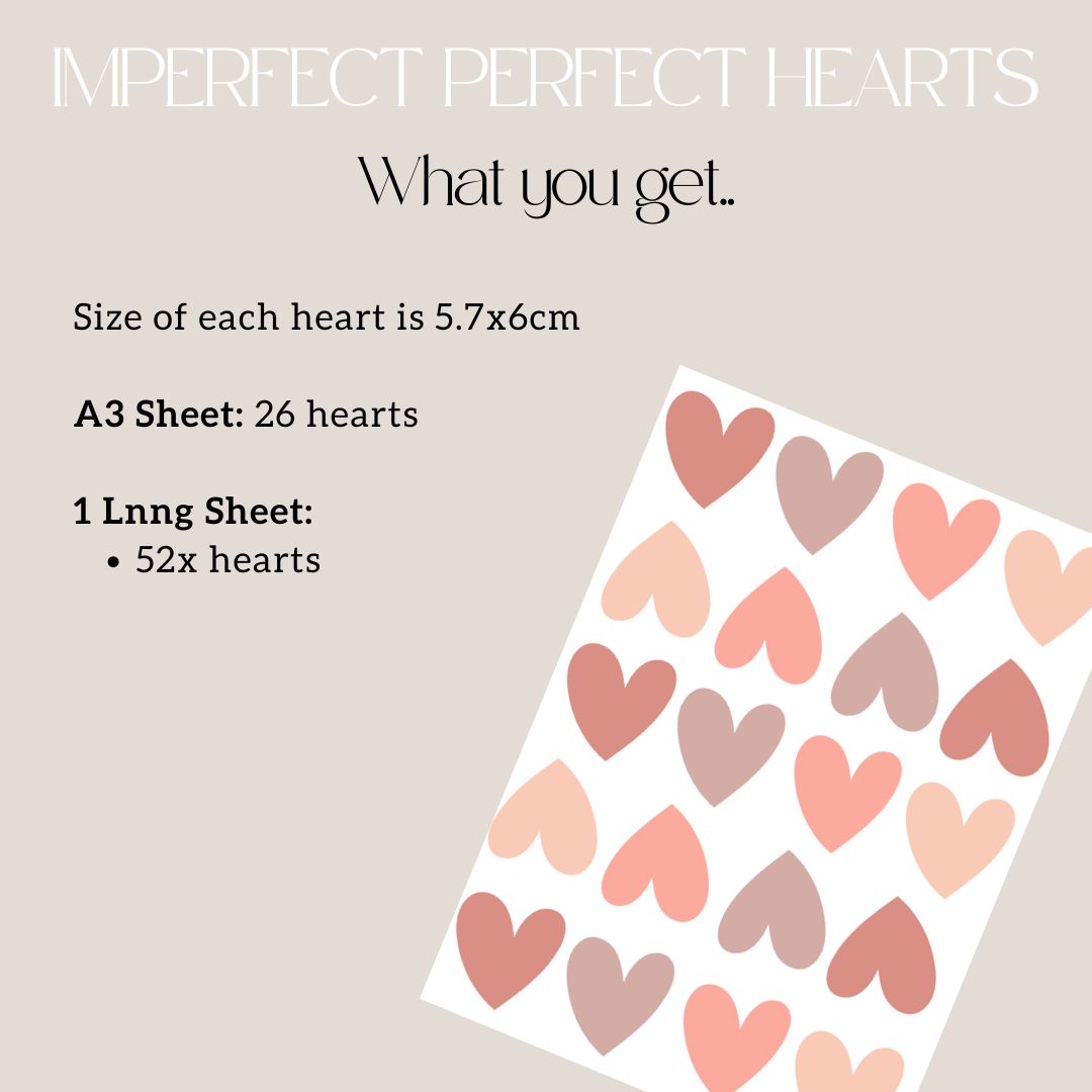 Imperfect Perfect Heart Wall Decals