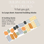 NEW Building Blocks Wall Decals
