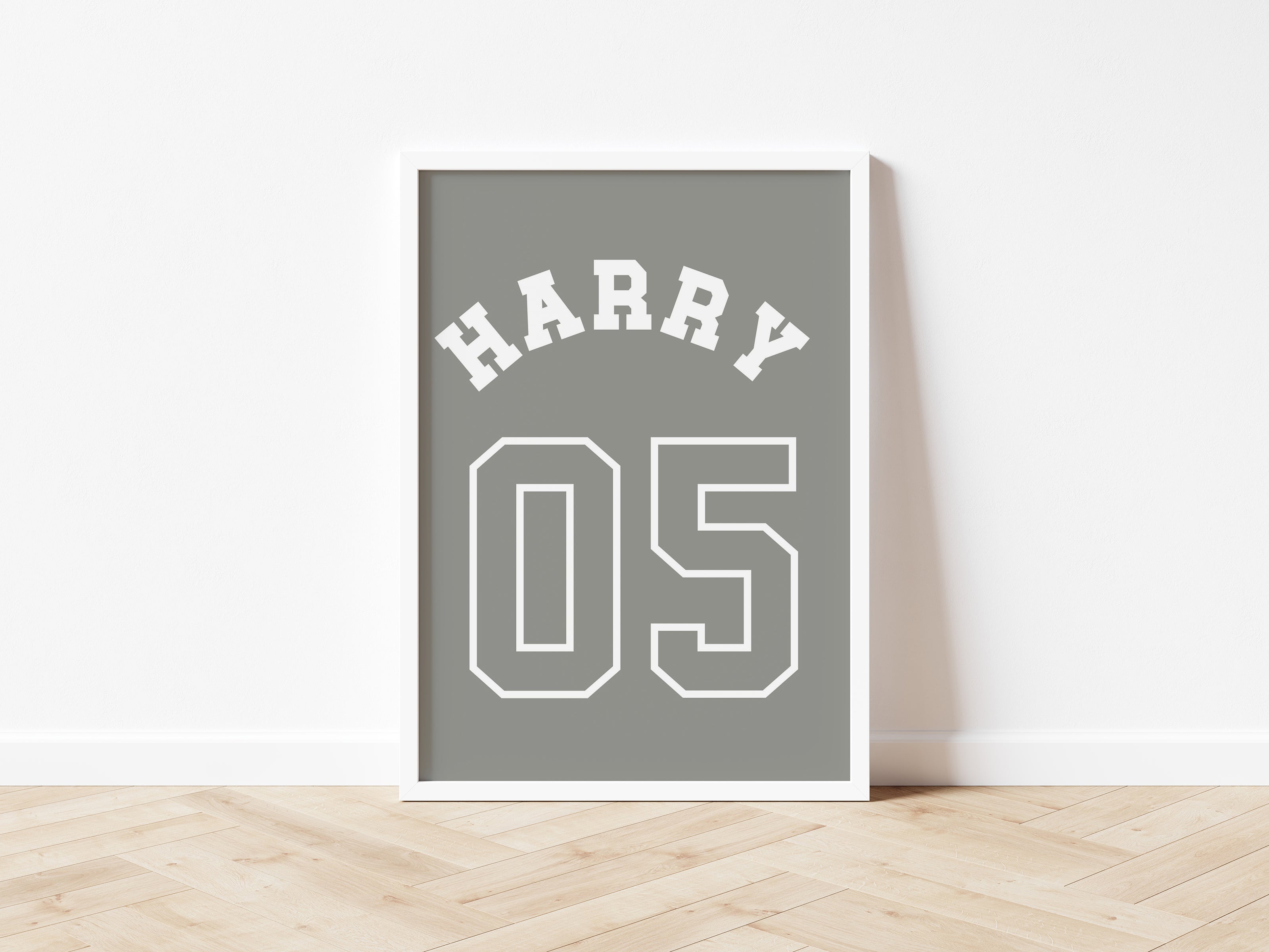 Personalised Name and Number Jersey Style 6 colours - Digital & Physical Print