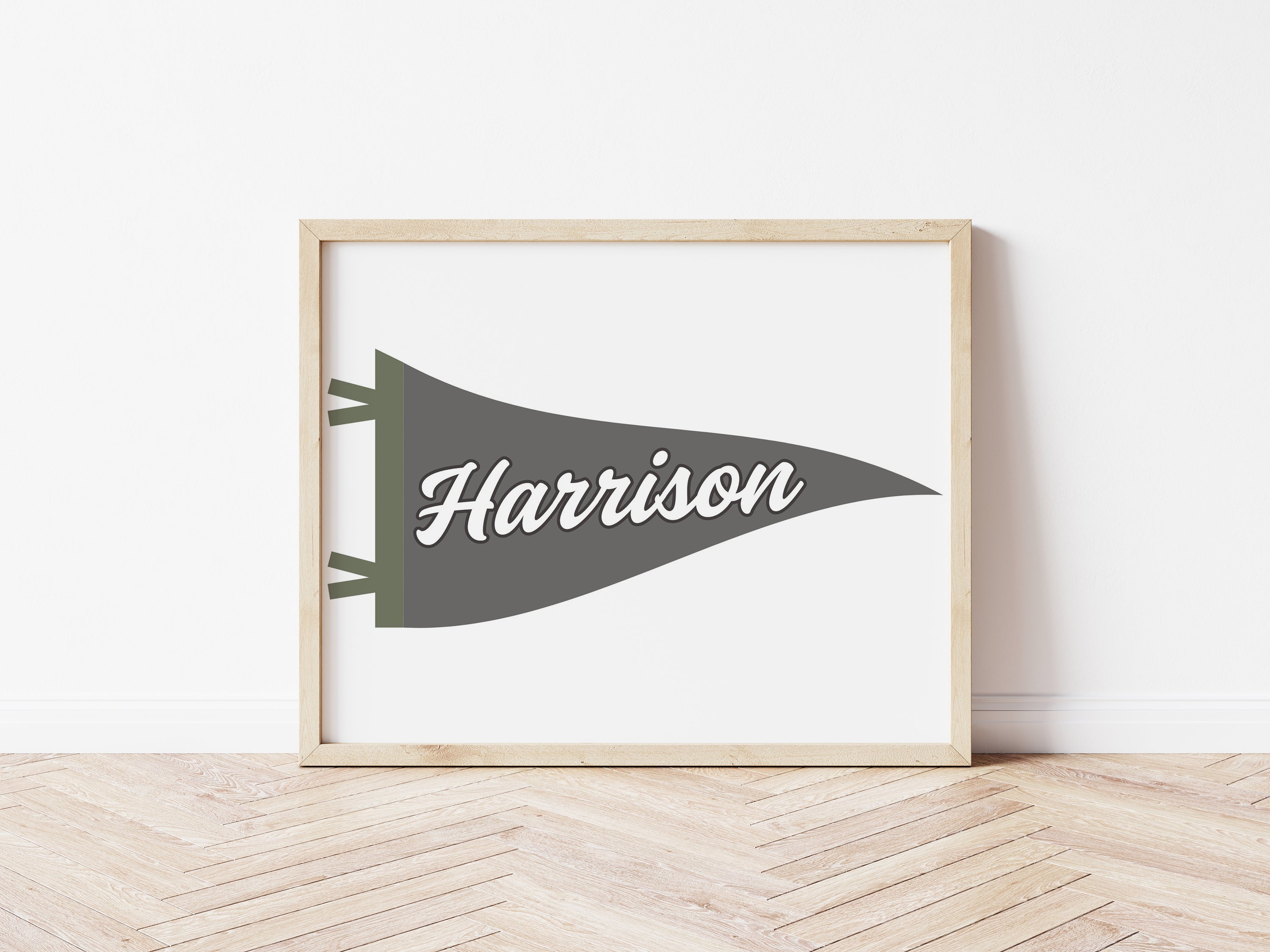 Personalised Pennant Flag - Digital & Physical Print: 4 colours