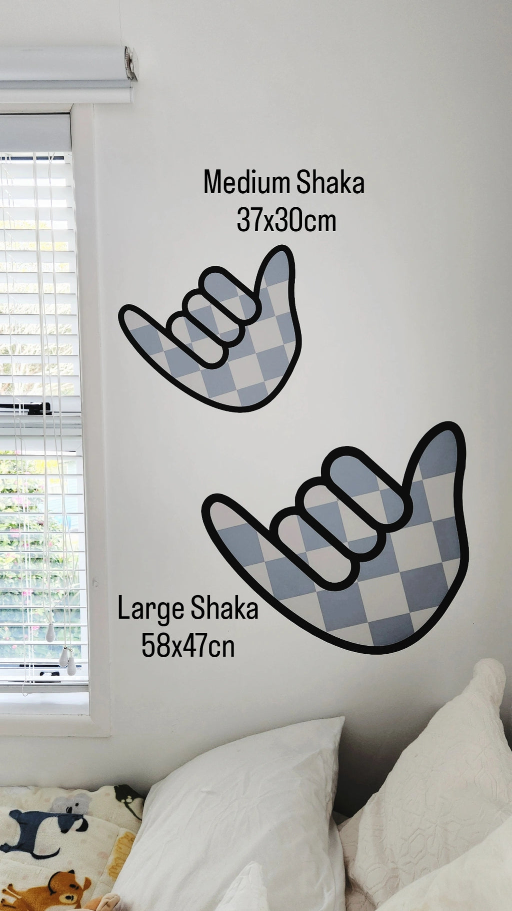 Gingham Shaka Wall Decals