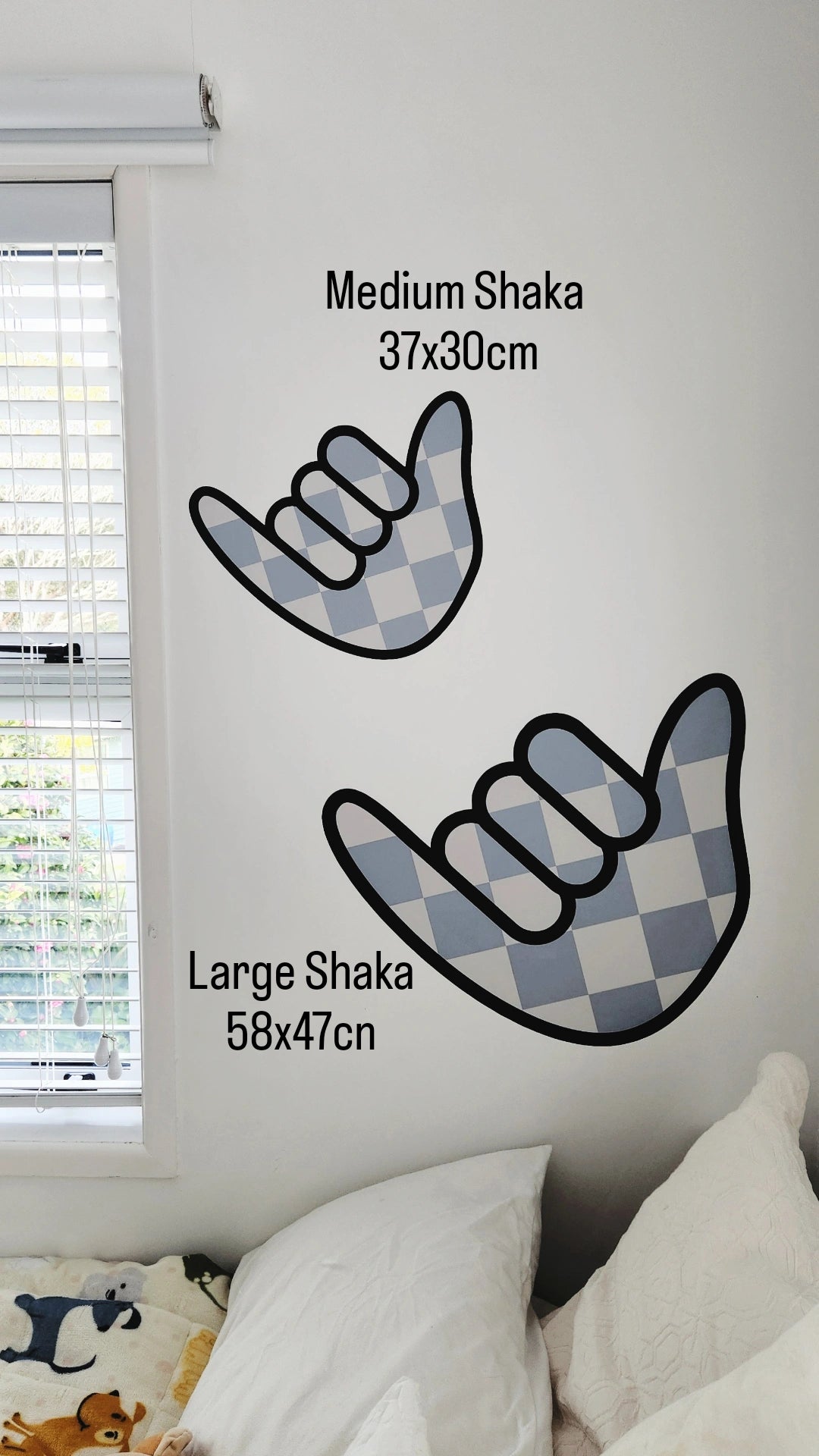 Gingham Shaka Wall Decals