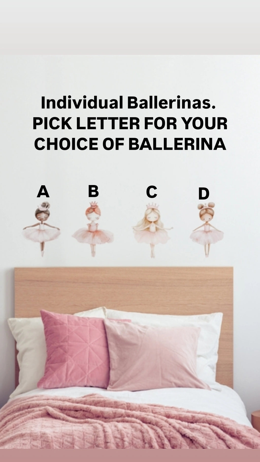 Ballerina Line Up Wall Decals