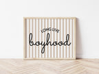 Long Live Boyhood striped beige black landscape - Digital & Physical Print
