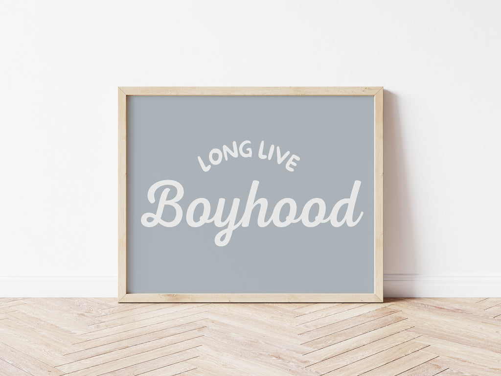 Long Live Boyhood dusty blue landscape style 2- Digital & Physical Print