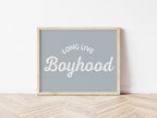 Long Live Boyhood dusty blue landscape style 2- Digital & Physical Print