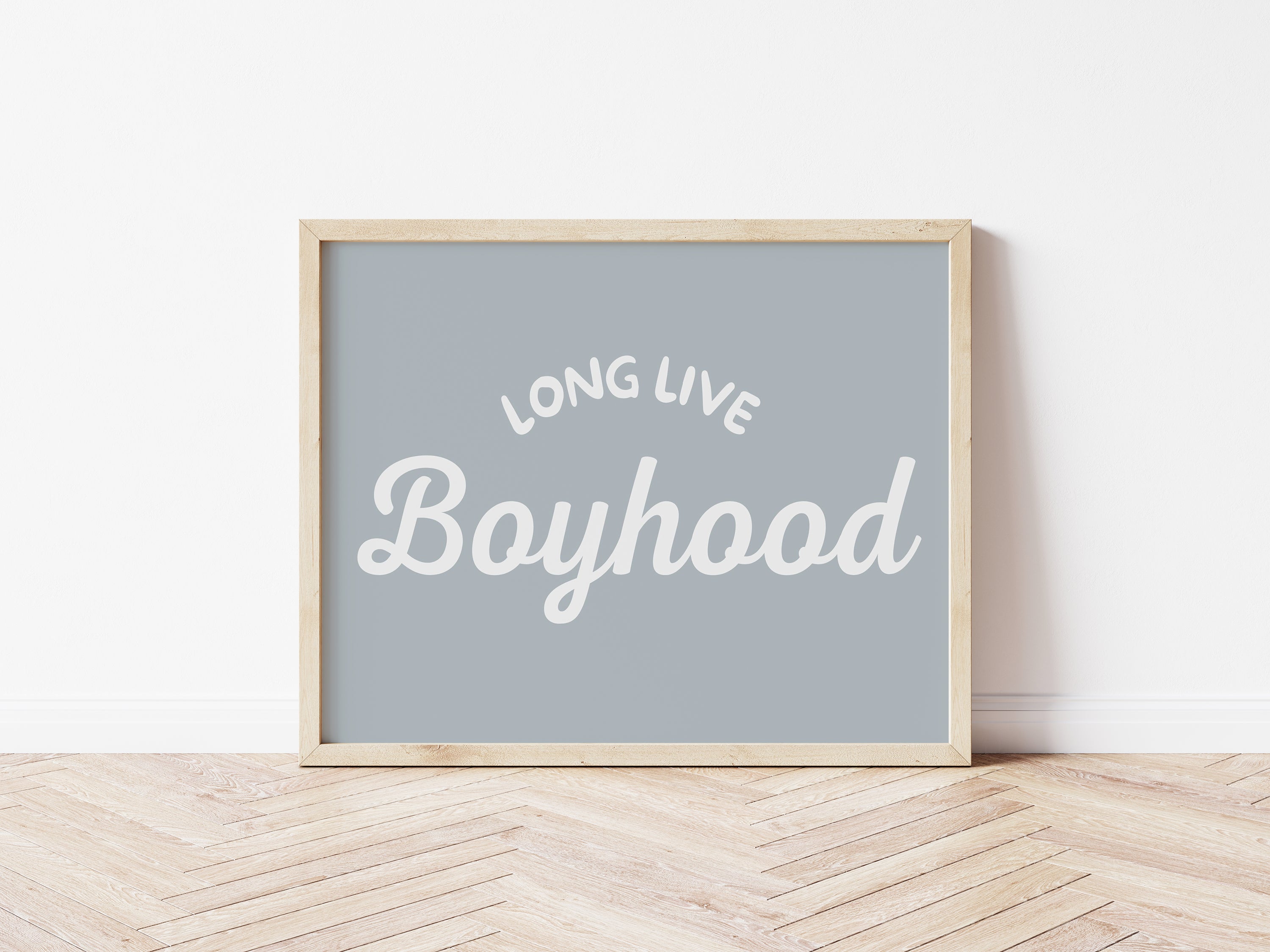 Long Live Boyhood dusty blue landscape style 2- Digital & Physical Print