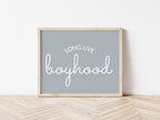 Long Live Boyhood dusty blue landscape style 1- Digital & Physical Print