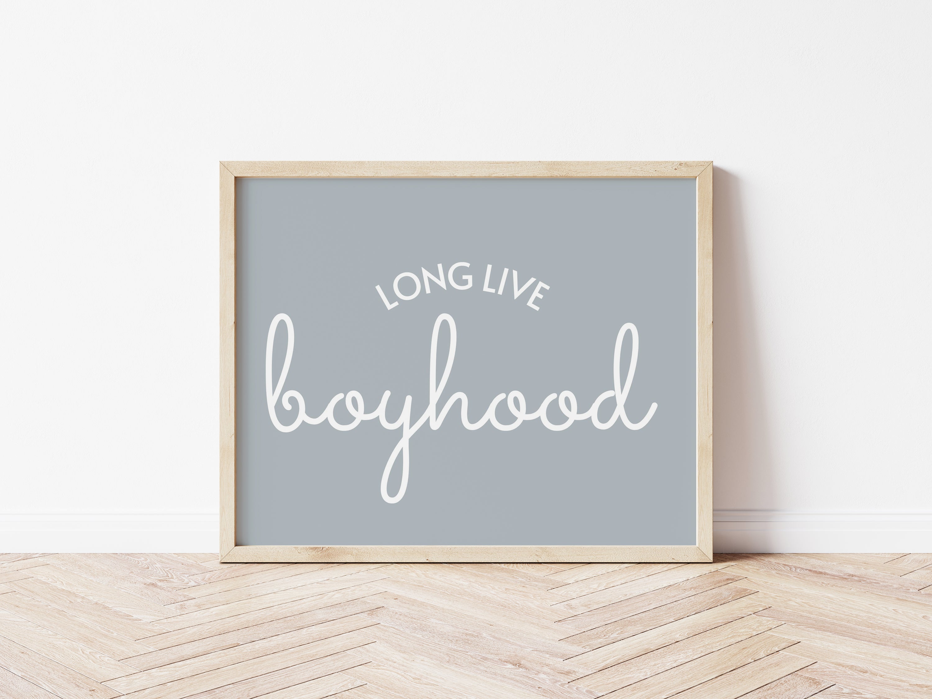 Long Live Boyhood dusty blue landscape style 1- Digital & Physical Print