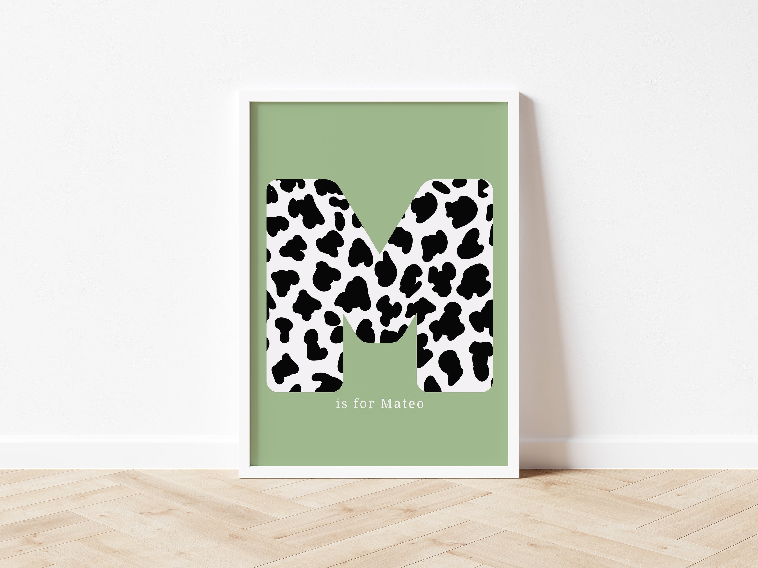 Personalised Initial Name Green- Digital & Physical Print
