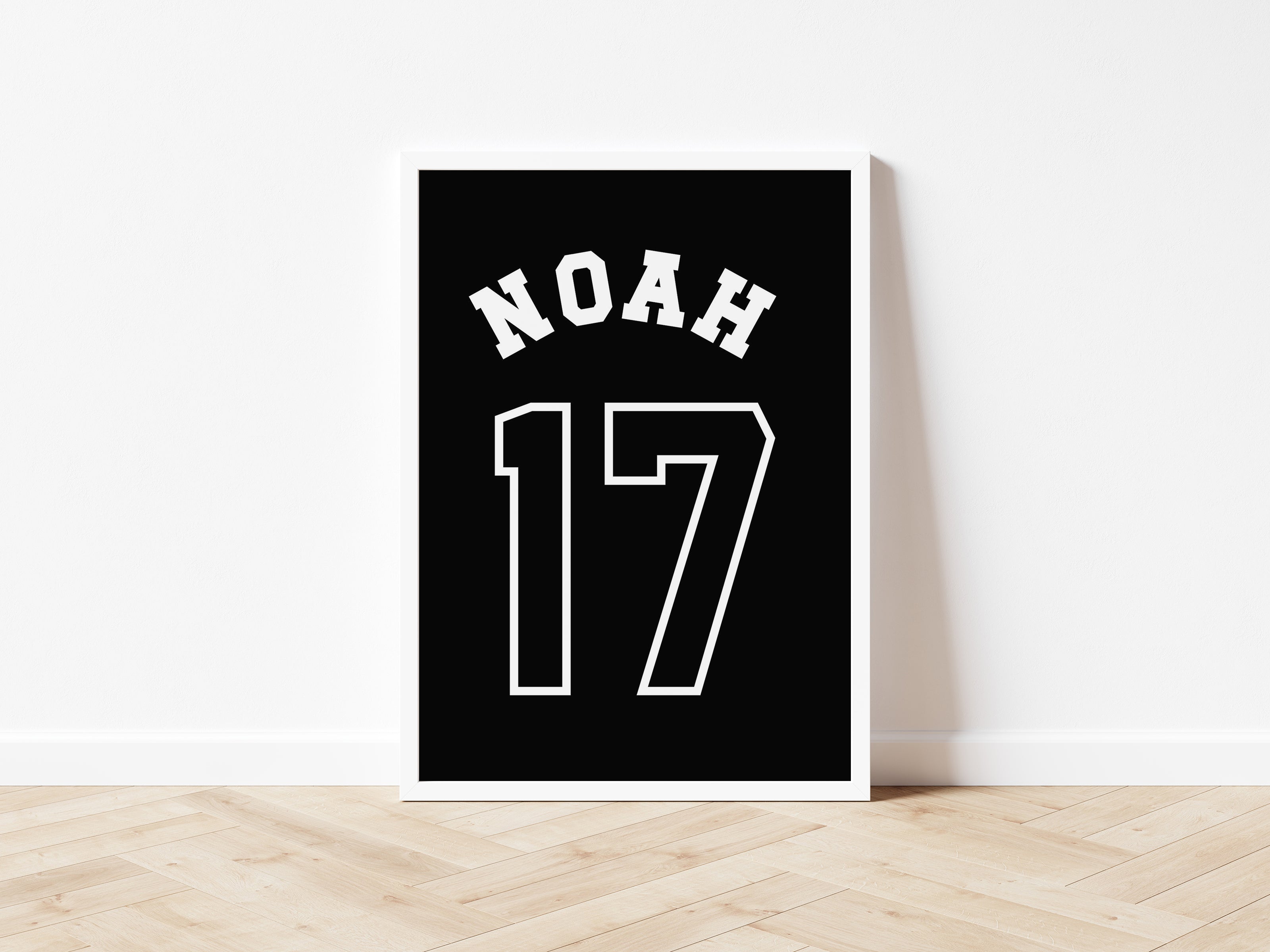 Personalised Name and Number Jersey Style 6 colours - Digital & Physical Print