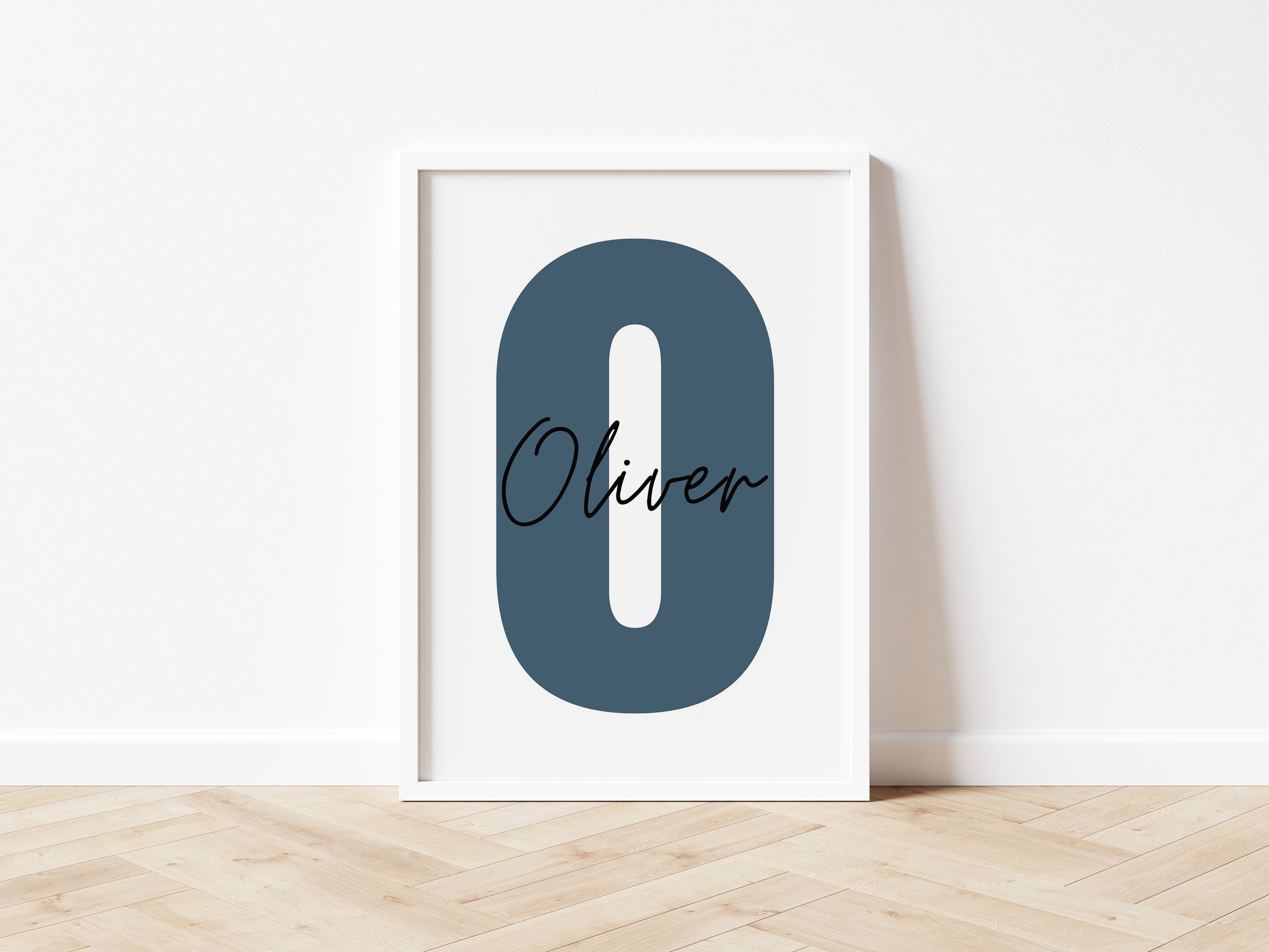 Personalised Initial Name Navy Blue - Digital & Physical Print