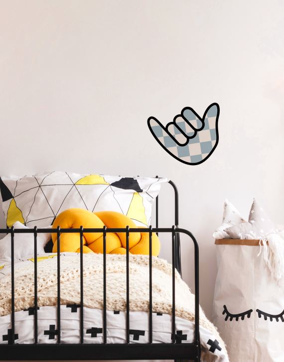 Gingham Shaka Wall Decals