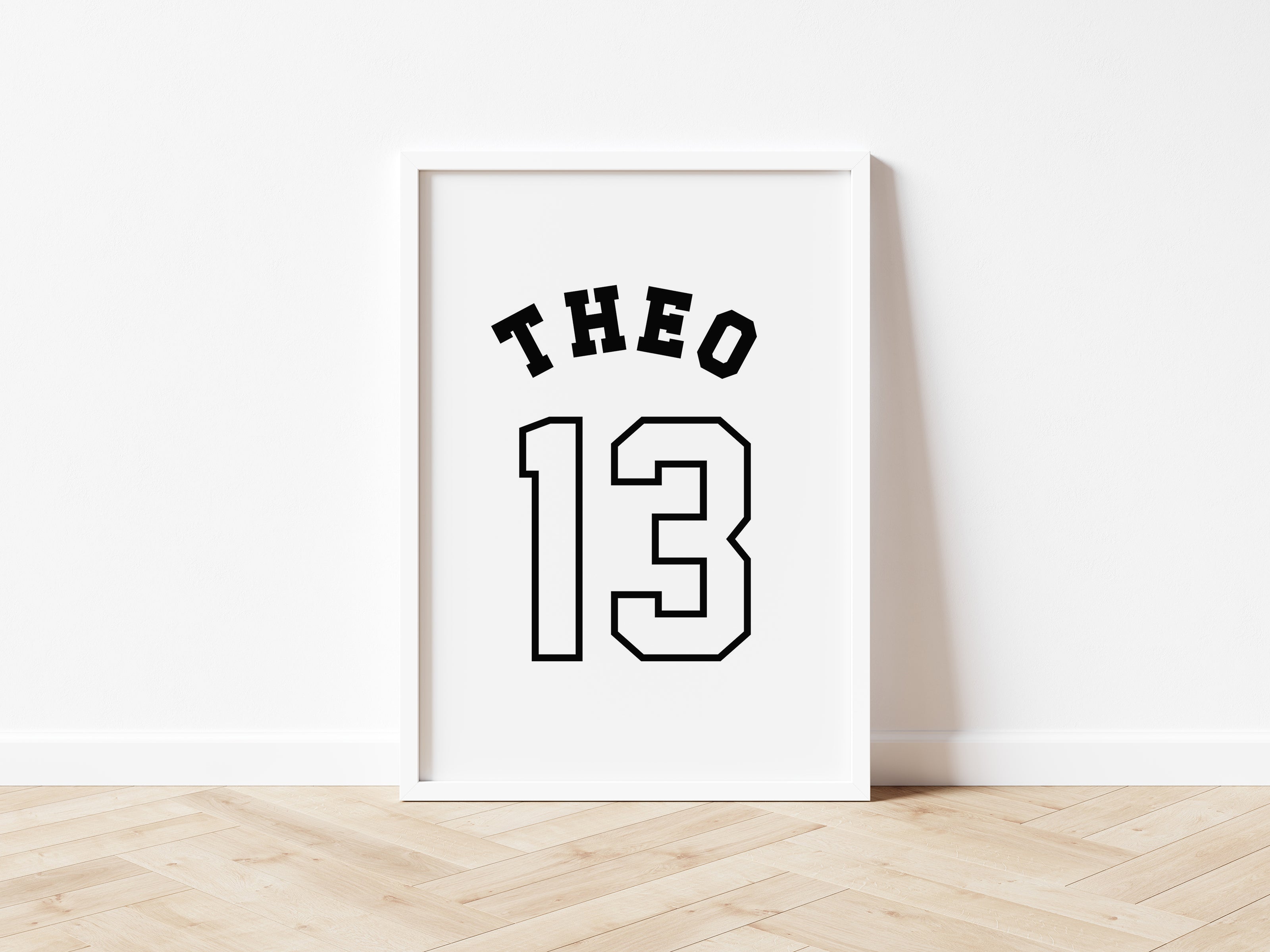 Personalised Name and Number Jersey Style 6 colours - Digital & Physical Print