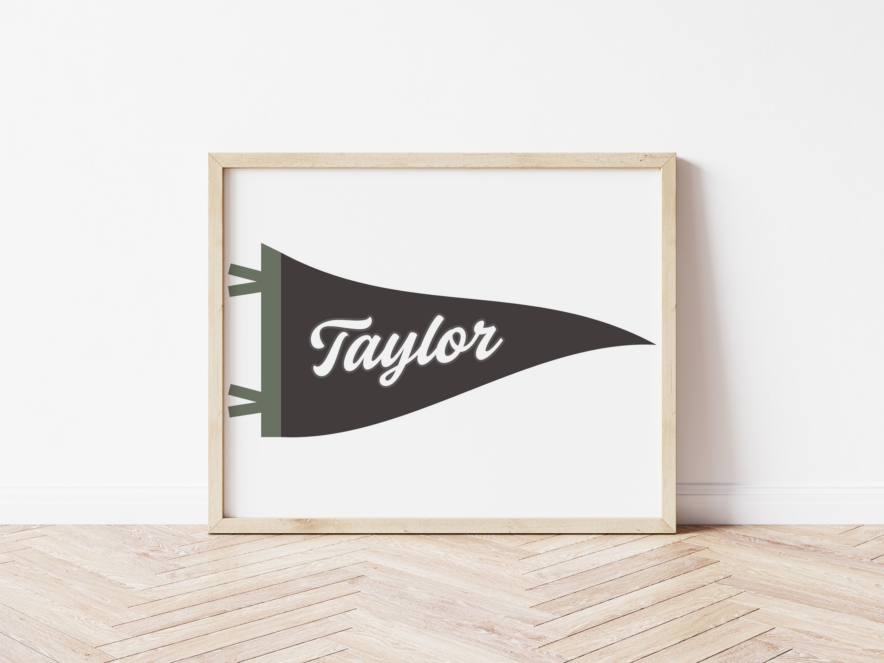 Personalised Pennant Flag - Digital & Physical Print: 4 colours