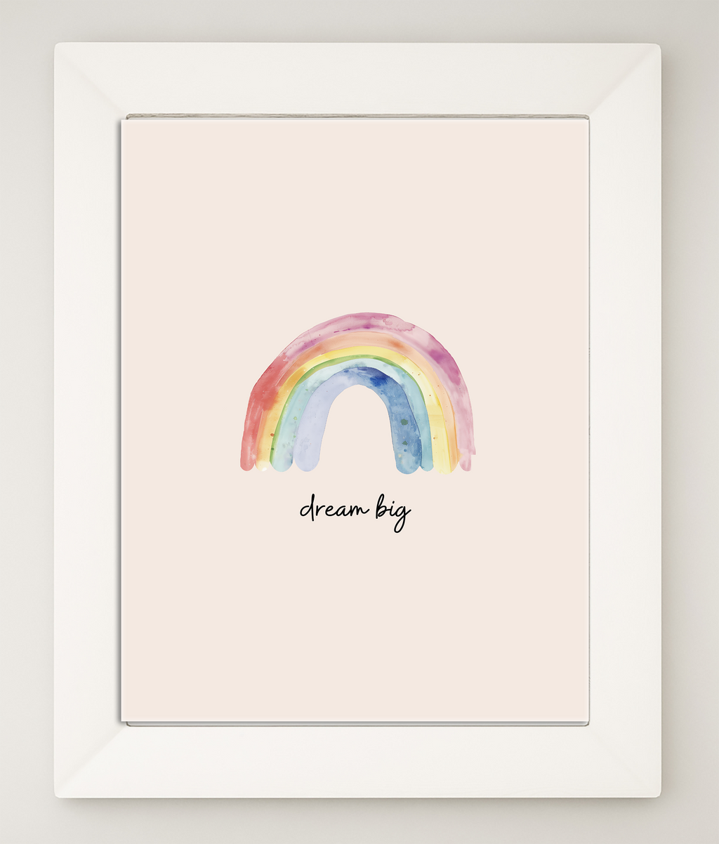 Dream Big Rainbow Print