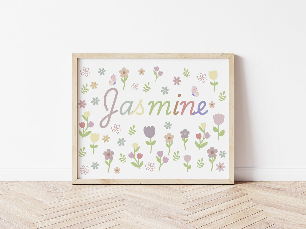 Personalised Name Tulip Flowers - Digital & Physical Print