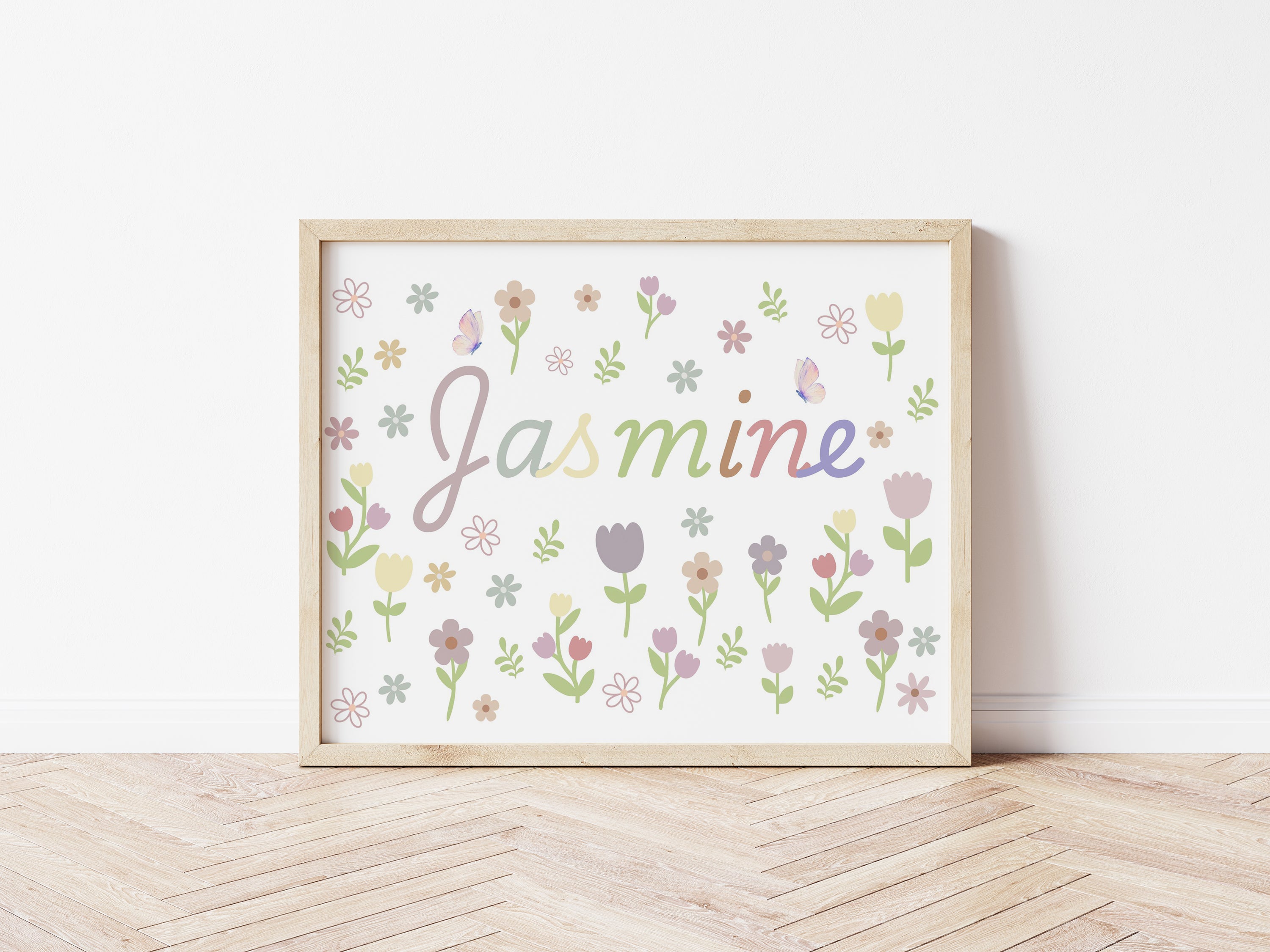 Personalised Name Tulip Flowers - Digital & Physical Print