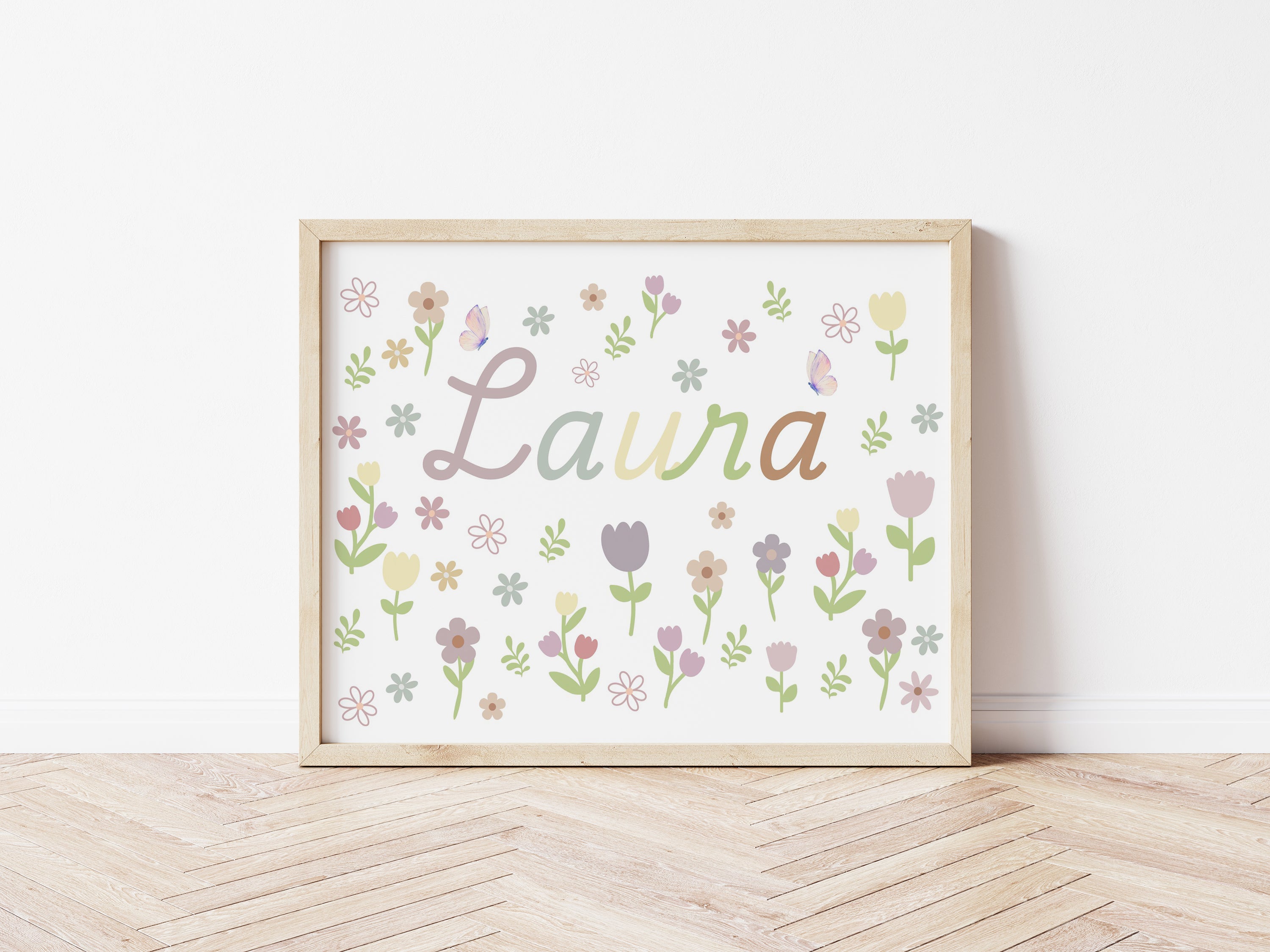 Personalised Name Tulip Flowers - Digital & Physical Print