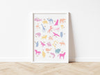 ABC Alphabet Animals Pinks-  Digital & Physical Print