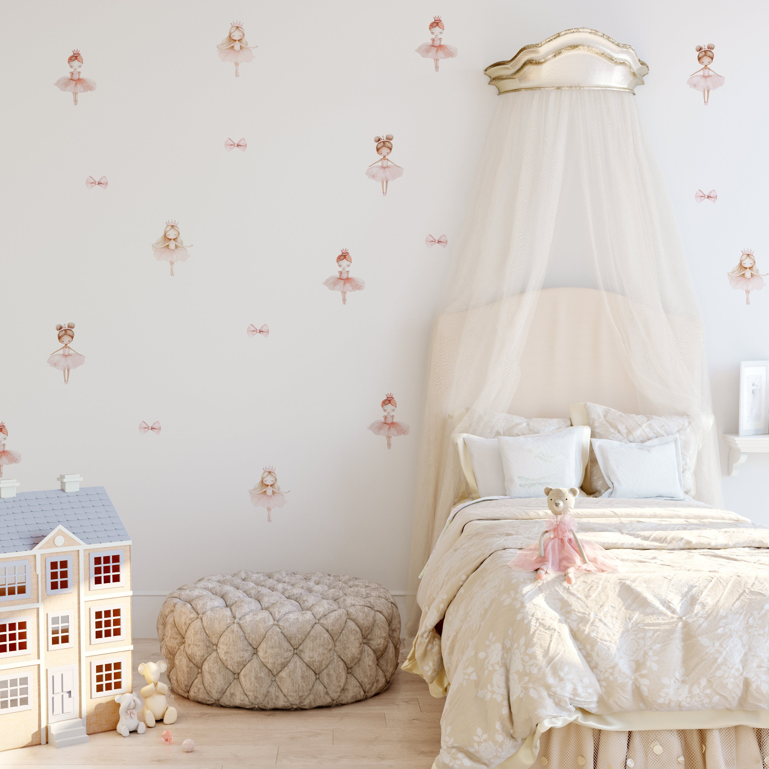 Ballerinas & Bows Wall Decals