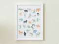 ABC Alphabet Animals Blues-  Digital & Physical Print