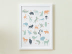 ABC Alphabet Animals Blues-  Digital & Physical Print