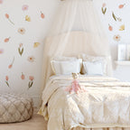 Dainty Delicate Flowers Wall Decals