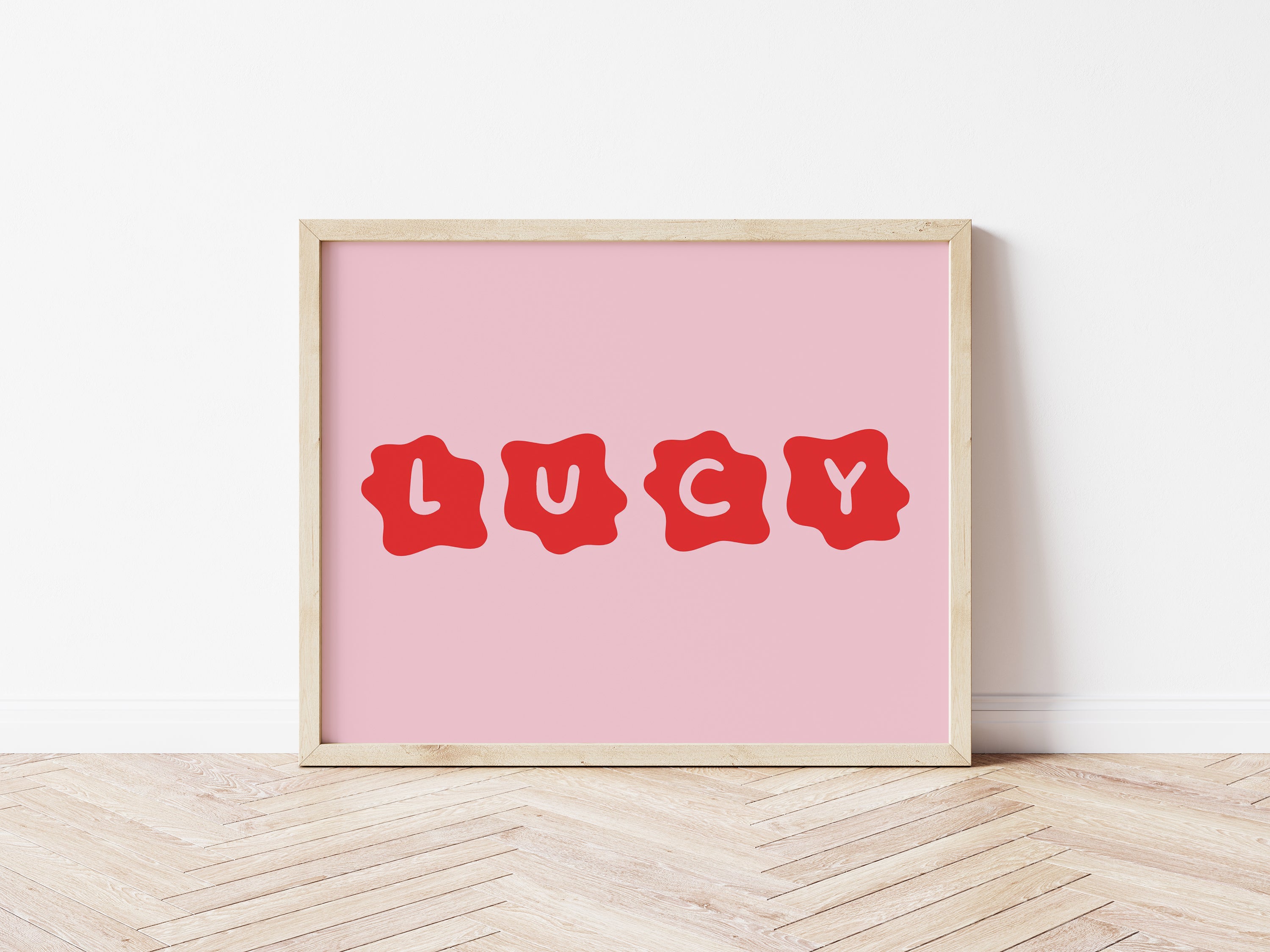 Personalised Daisy Name Red - Digital & Physical Print