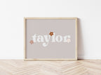 Personalised Daisy Retro Name Digital Print - Digital & Physical Print